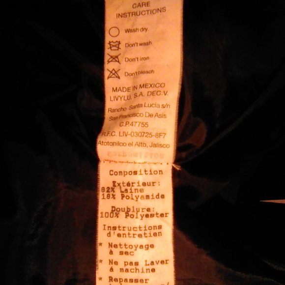 Vintage Wool-Blend Long Line Pea Coat - Picture 13 of 13